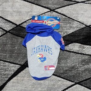 PETS FIRST COLLEGIATE KANSAS JAYHAWKS SPORT TEAM DOG/CAT HOODIE TEE-SHIR…